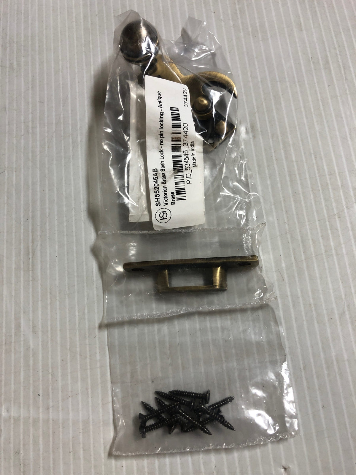 Signature Hardware 473697 Victorian Brass Sash Lock - No Pin Locking