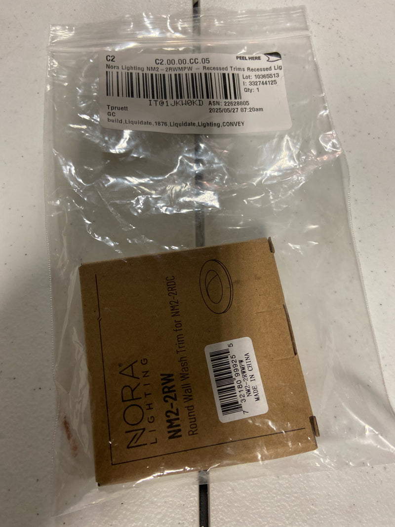 Nora Lighting NM2-2RWMPW M2 2" Wall Wash Recessed Trim - Matte Powder White