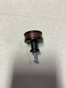 Signature Hardware 489494 Lazzara 1-1/4 Inch Brown Leather Mushroom Cabinet Knob - Matte Black