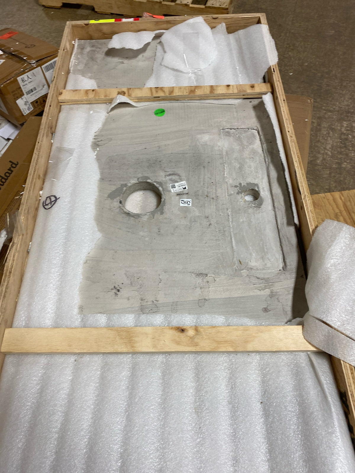 Native Trails NSV48-AV1 48" Native Stone Vanity Top in Ash- Vessel with Single Hole Cutout