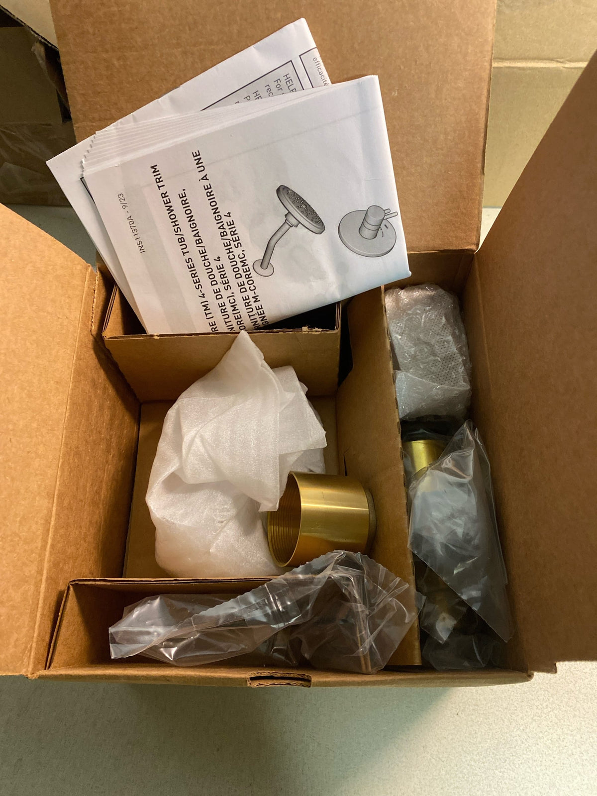 Moen UT45501BN Wynford M-CORE 4-Series Pressure Balanced Valve Trim Only with Single Lever Handle and Volume Control - Less Rough In - Brushed Nickel