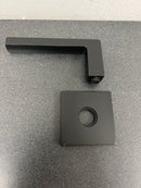 Baldwin L023190PASS L023 Passage Door Lever Set with R017 Rose from the Estate Collection - Satin Black