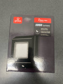 Globe Electric 10W Slim Black 1000 Lumens Hardwired Automatic Dusk to Dawn Outdoor Integrated LED Flood Light Security Light, Spotlight, Outside House Lights