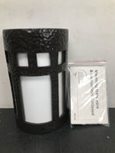 Justice Design Group CER-5340W-HMIR Ambiance 9" Tall Outdoor Wall Sconce - Hammered Iron