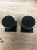 Emtek 5050ROUUS10B Round Knobset Non-Turning Two-Sided Dummy Door Knob Set with Square Rose - Oil Rubbed Bronze