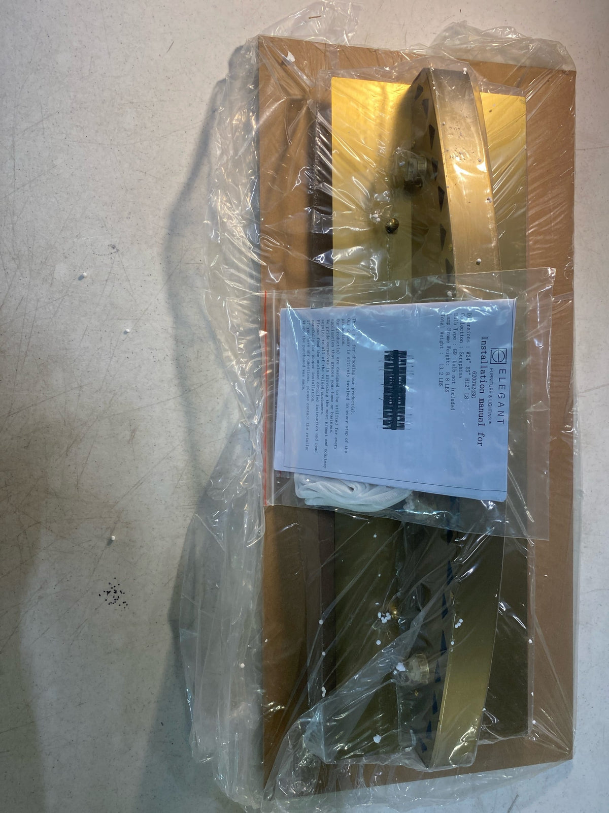 Elegant Lighting 6200W24SG Serephina 8 Light 12" Tall Wall Sconce with Clear Crystal Accents - Satin Gold