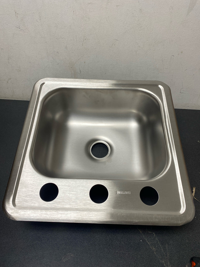Elkay Dayton Stainless Steel 15" x 15" x 5-3/16", Single Bowl Drop-in Bar Sink