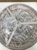 Flint garden BB8806-3110VFG 3-Light Modern Farmhouse Distressed White Wood Beaded Semi-Flush Mount