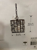 Home decorators collection 30685-HBUB Kristella 1-Light Black Crystal Pendant Light