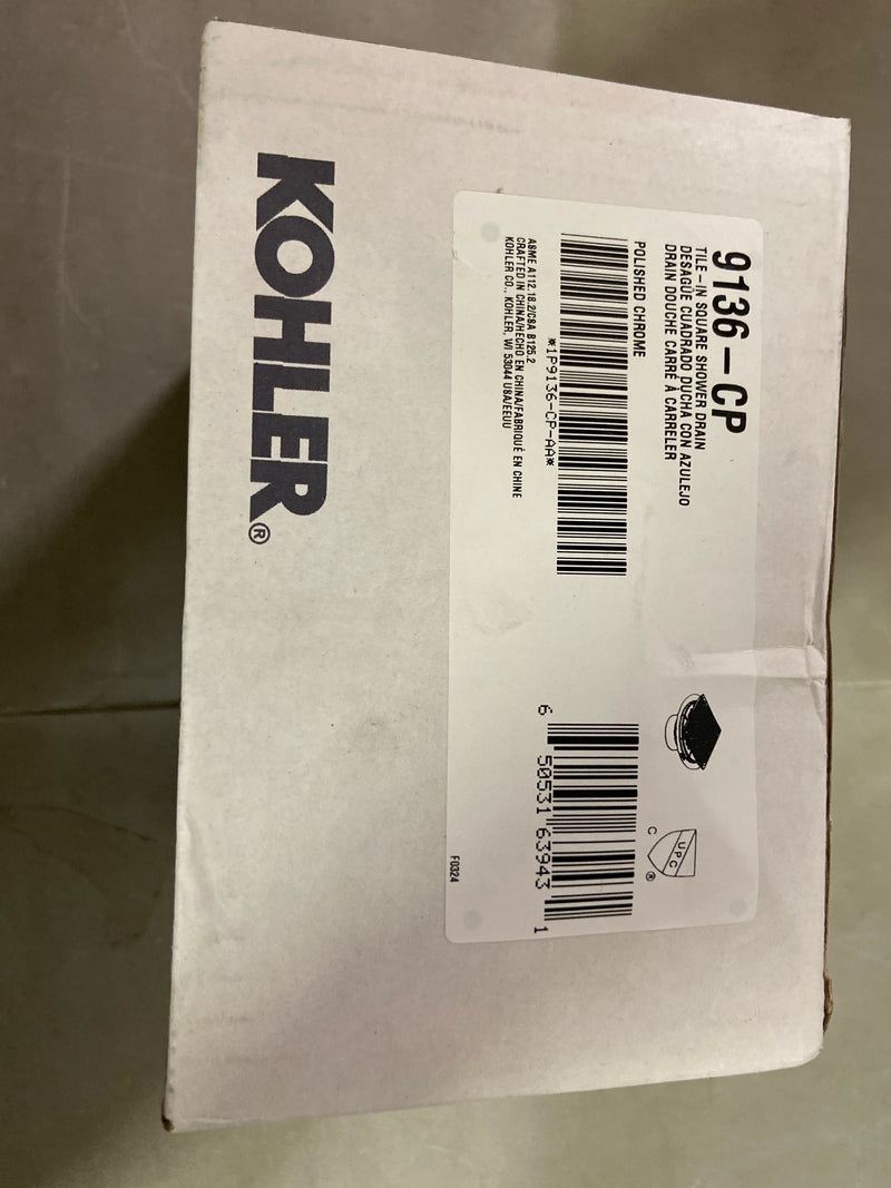 KOHLER Clearflo Square Holes Square Brass Shower Drain