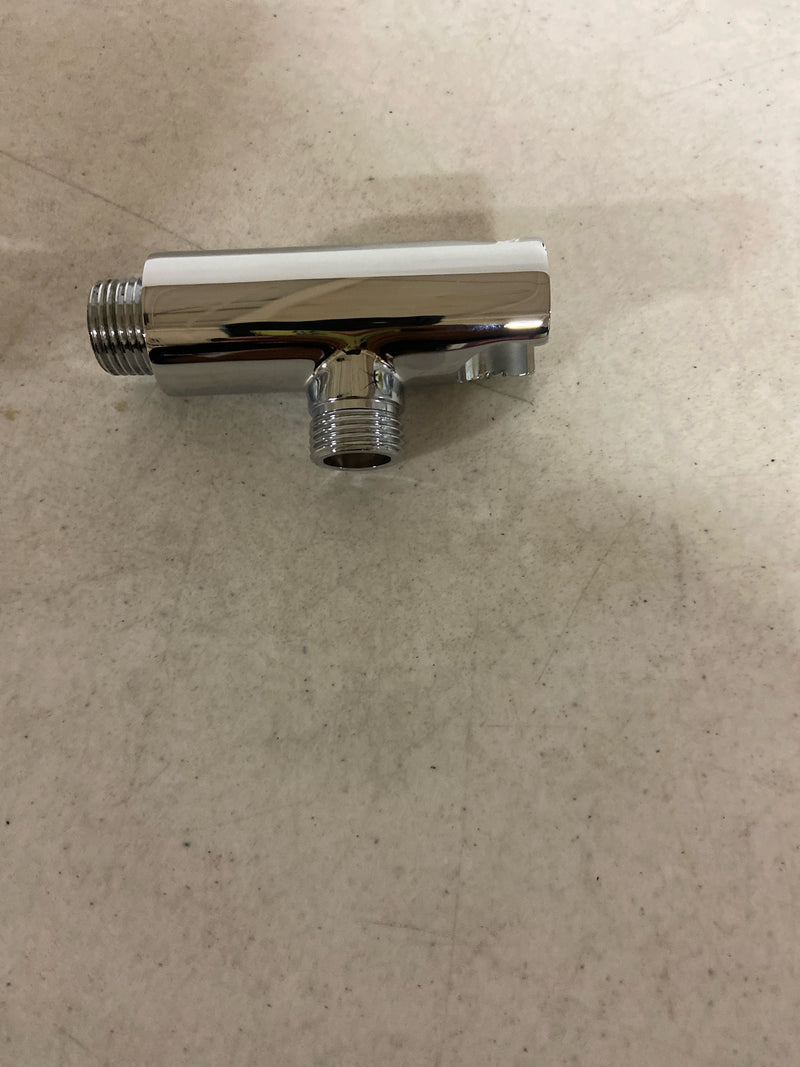 Signature Hardware 380056 Cylindrical Water Supply Elbow with Hand Shower Holder - Polished Chrome