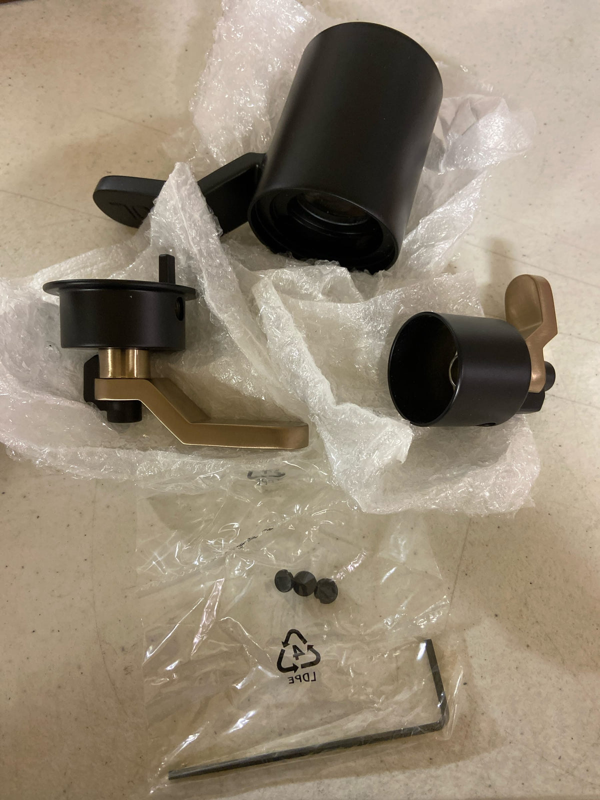 Brizo HL7534-BL Litze Handle Kit for Thermostatic Valve Trim with Integrated Diverter and Volume Control - Industrial Lever Handles - Matte Black