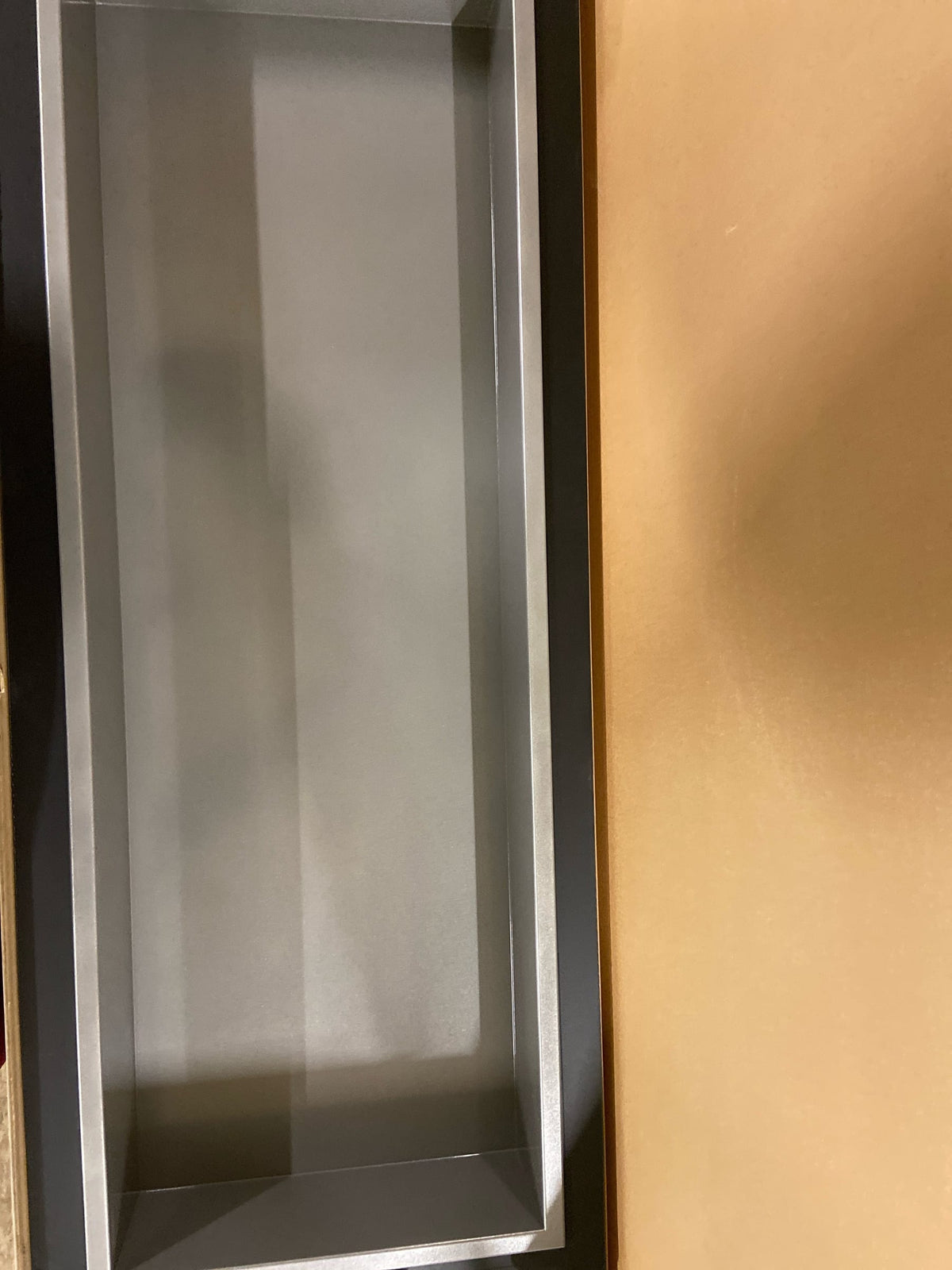 hansgrohe XtraStoris Original Recessed Wall Niche with Integrated Frame 12"x 36"x 4" in Concrete Grey, 56067380