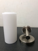 Volume Lighting 2121-33 13.75" Height Wall Sconce with 1 Light and White Glass - Brushed Nickel