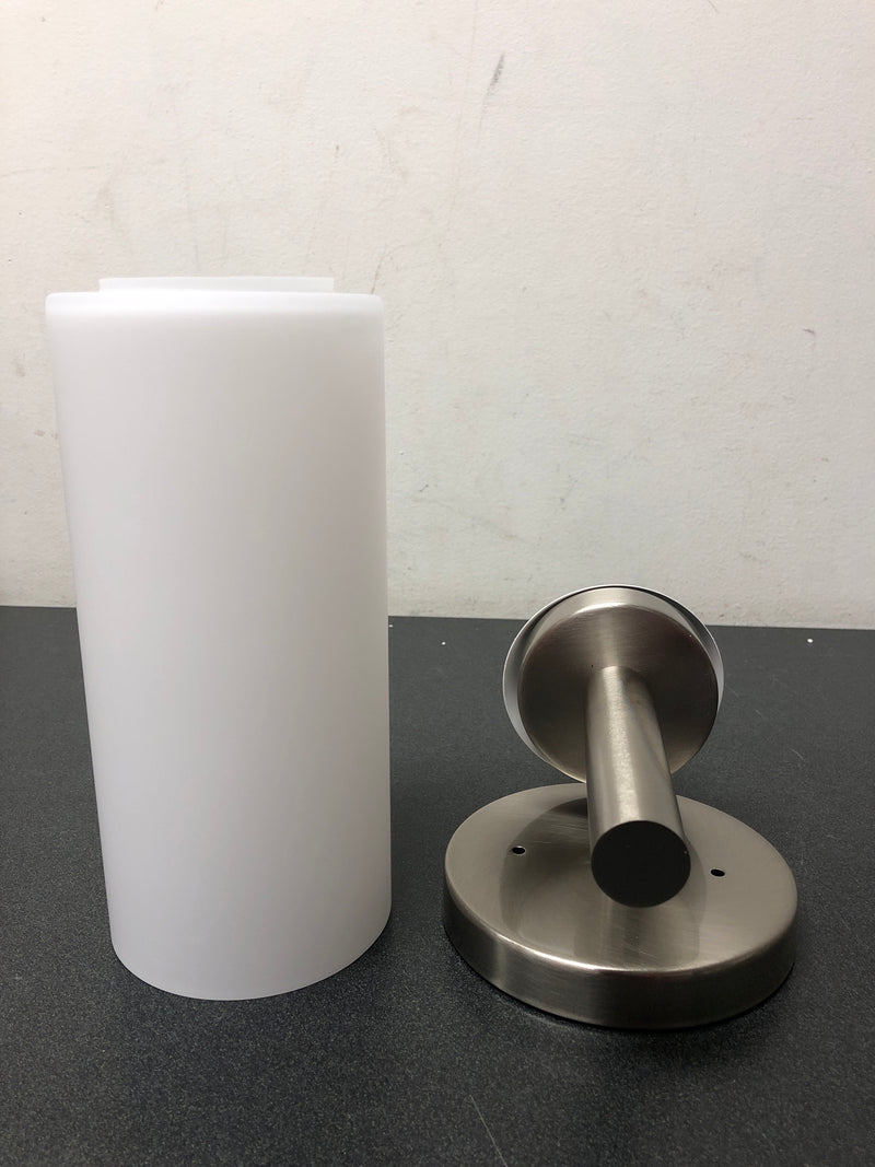 Volume Lighting 2121-33 13.75" Height Wall Sconce with 1 Light and White Glass - Brushed Nickel