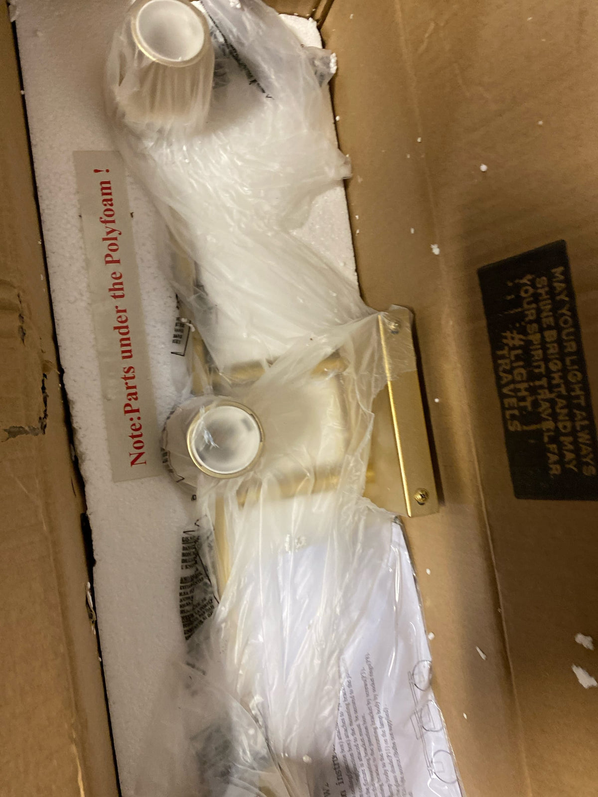 Elegant Lighting LD7311W24BRA Juelz 3 Light 7" Tall Bathroom Sconce - Brass / Clear