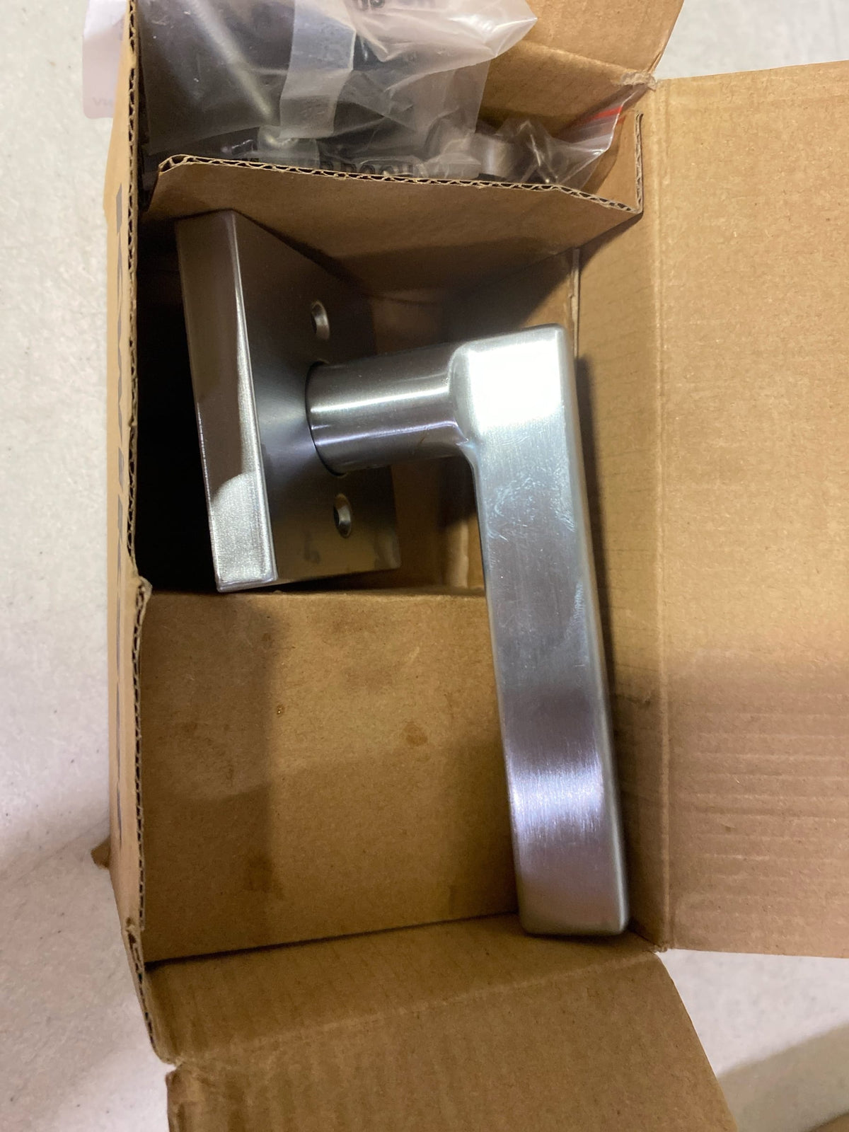 Kwikset 971HFLSQTV1 Halifax Lever Single Cylinder Interior Pack with Square Rose for Handlesets - Satin Chrome
