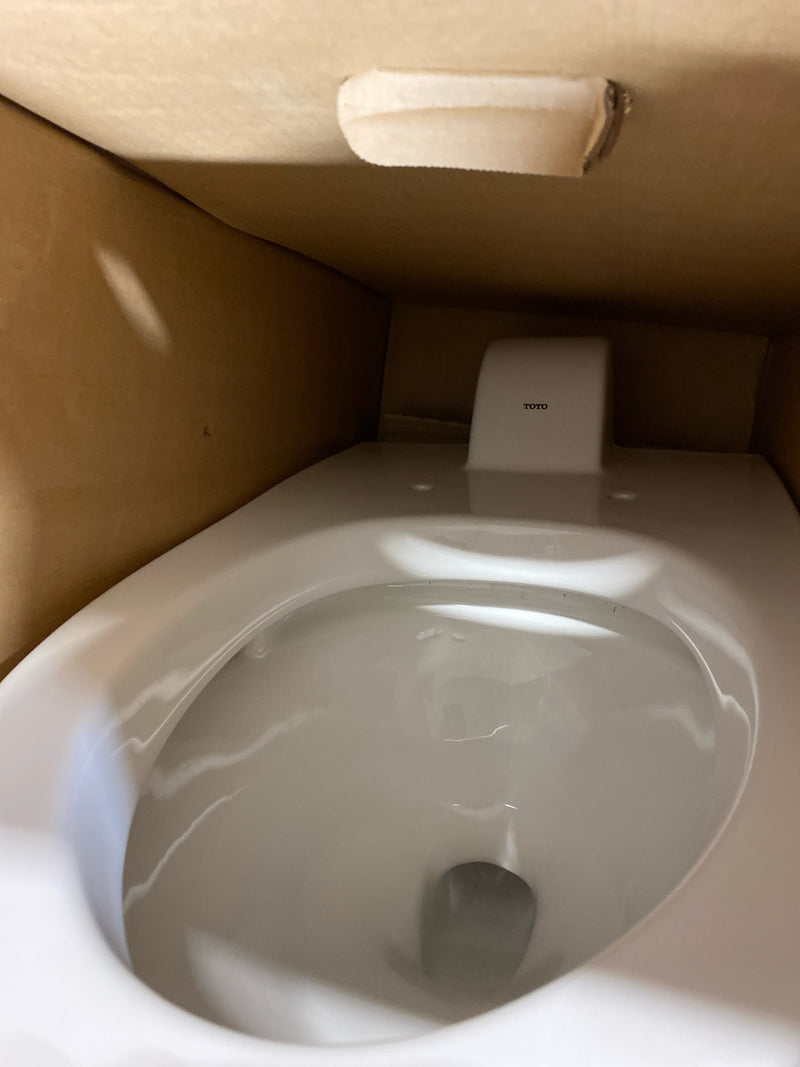 TOTO TORNADO FLUSH Commercial Flushometer Wall-Mounted Toilet with CEFIONTECT, Elongated, Cotton White - CT728CUVG