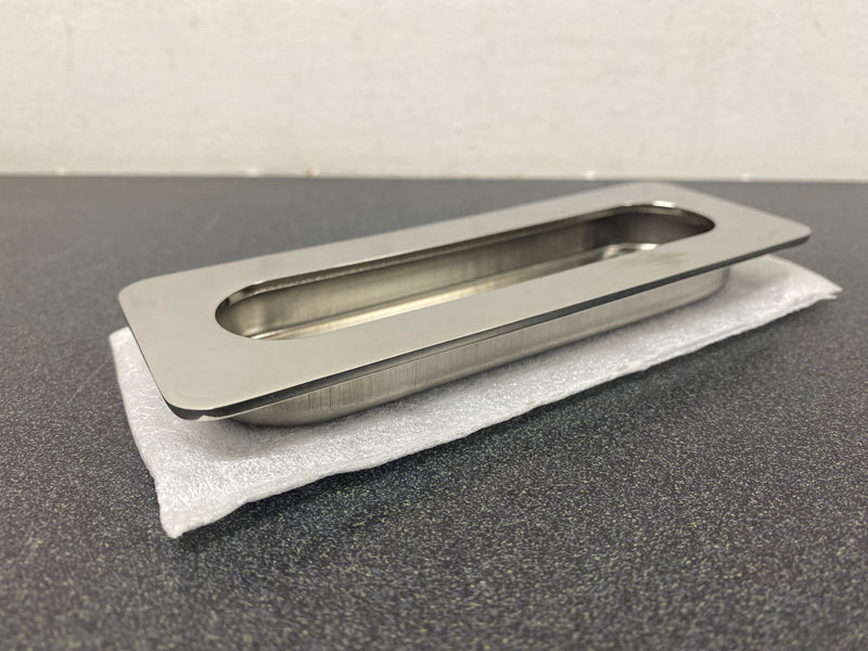 Linnea RPR-150-PSS 304 Grade Stainless Steel 5-7/8 Inch Long Flush Cabinet Pull - Polished Stainless Steel