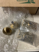 Nostalgic Warehouse 713523 New York Solid Brass Dummy Door Knob Set with Studio Rose - Antique Brass