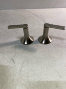Signature Hardware SHLZWSLEVZBN Lentz Lever Handle Kit Only - Brushed Nickel