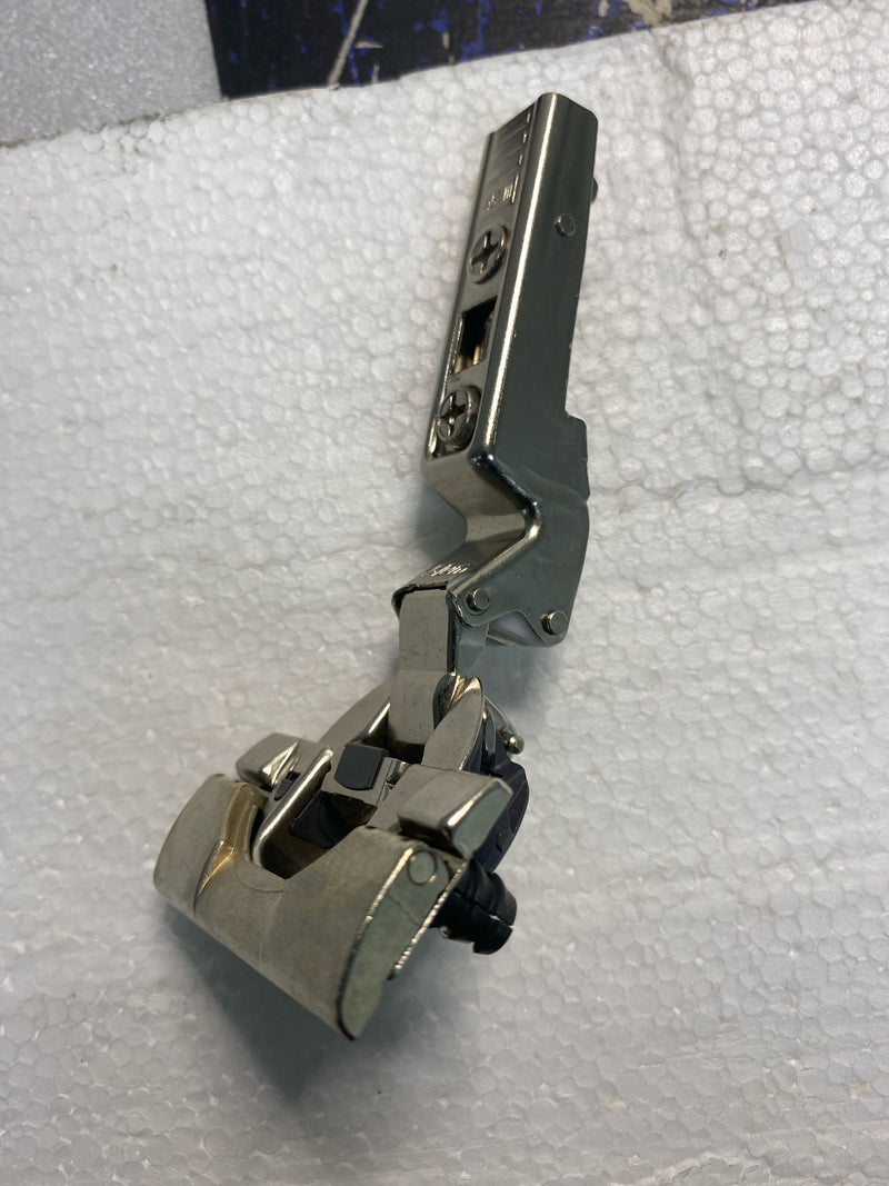 Blum 79B3490 CLIP Top 45-Degree Negative Angle INSERTA Cabinet Door Hinge with 110-Degree Opening Angle, Self Close and BLUMOTION Soft Close Function - Nickel