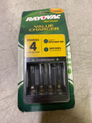 Rayovac AA & AAA Rechargeable Batteries with Charger, Battery Charger with 2 AA & 2 AAA Batteries