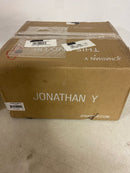 Jonathan y JYL7480A Cheshire 13 in. 2-Light Iron Rustic Farmhouse LED Flush Mount, Brown/Black