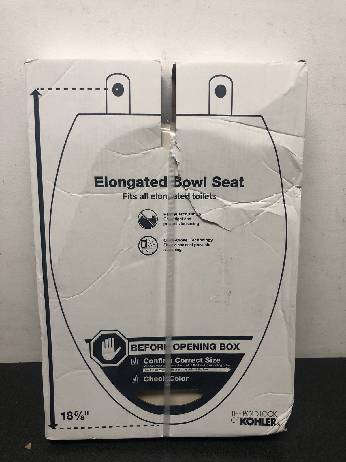 Kohler K-4636-RL-47 Cachet Elongated Closed-Front Toilet Seat with Soft Close and Quick Release - Almond