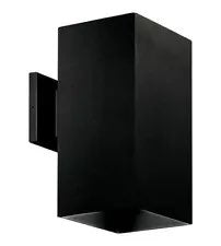 Progress Lighting Square 1 Light Outdoor Wall Sconce with Metal Cylinder Shade - 12" Tall