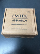 Emtek 5210US19.LSUS19.KNUS19.RH Knurled L-Square Right Handed Privacy Door Lever Set with Square Rose from the SELECT Brass Collection - Flat Black