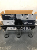 Hampton bay KB 31717 Loveland 16.625 in. 3-Light Black Bathroom Vanity Light Fixture with Clear Glass Shades