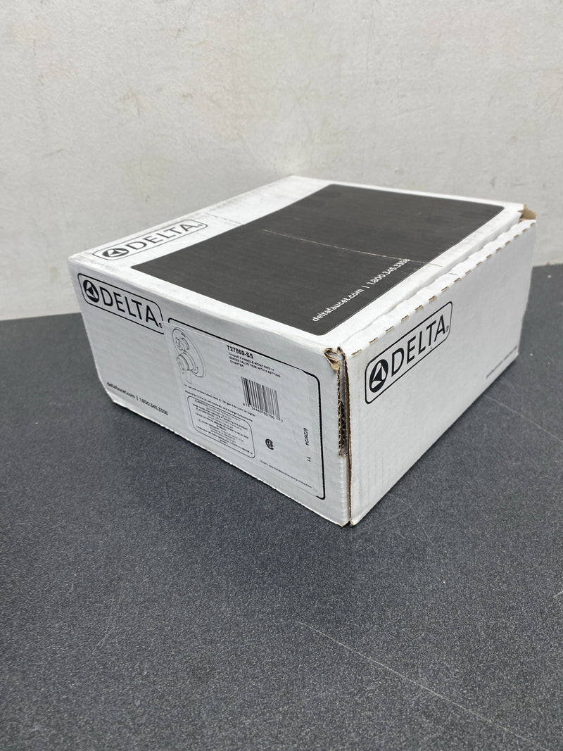 Delta T27859-SS Trinsic 17 Series Pressure Balanced Valve Trim with Integrated Volume Control and 3 Function Diverter for Two Shower Applications - Less Rough-In - Brilliance Stainless