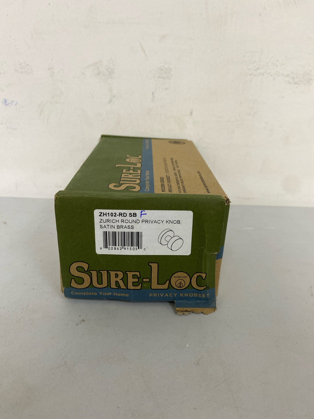 Sure-Loc ZH102-RD SB Zurich Privacy Door Knob Set with Round Rose - Satin Brass