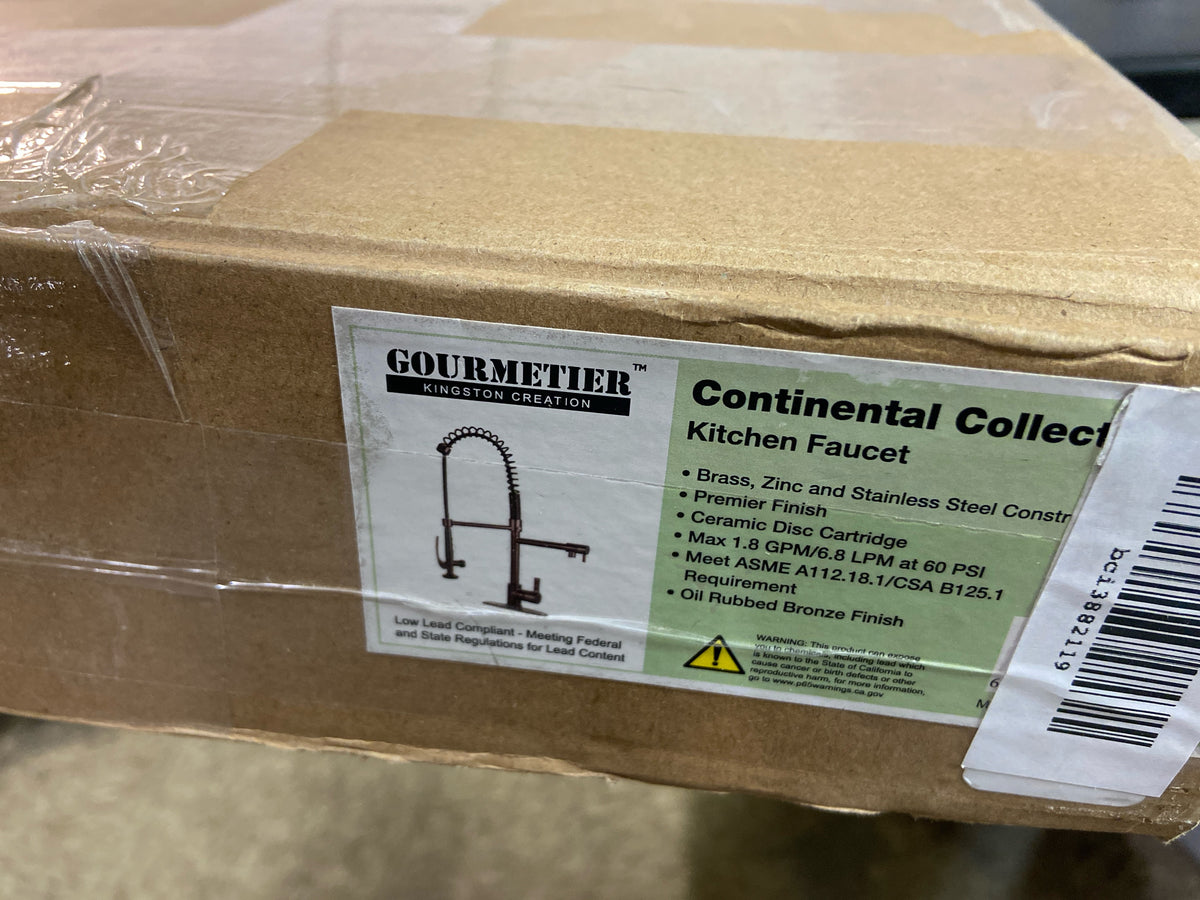 Kingston Brass LS8505CTL Continental 1.8 GPM Single Hole Pre-Rinse Pull Down Kitchen Faucet - Oil Rubbed Bronze
