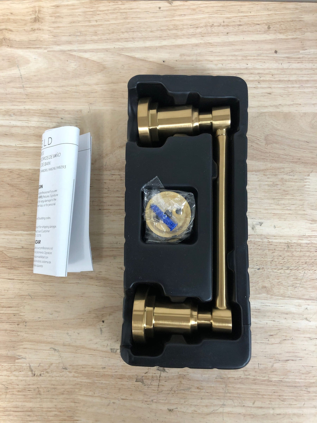 Signature Hardware SHGFTHBG Greyfield Wall-Mounted Toilet Paper Holder - Brushed Gold