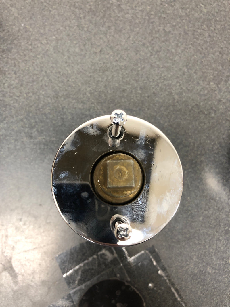 Baldwin FDCONCRR260 Contemporary Non-Turning Two-Sided Dummy Door Knob Set with Round Rose - Polished Chrome