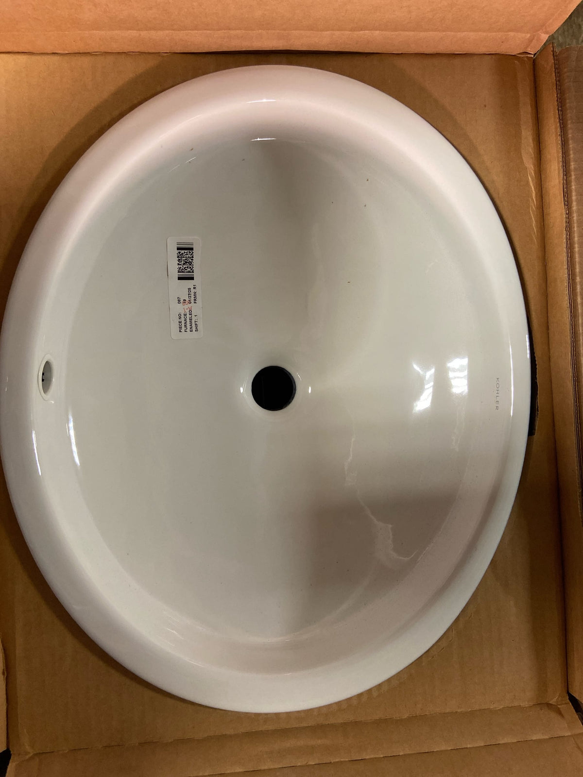 Kohler K-2874-0 Canvas Undermount Cast Iron Bathroom Sink in White with Overflow Drain