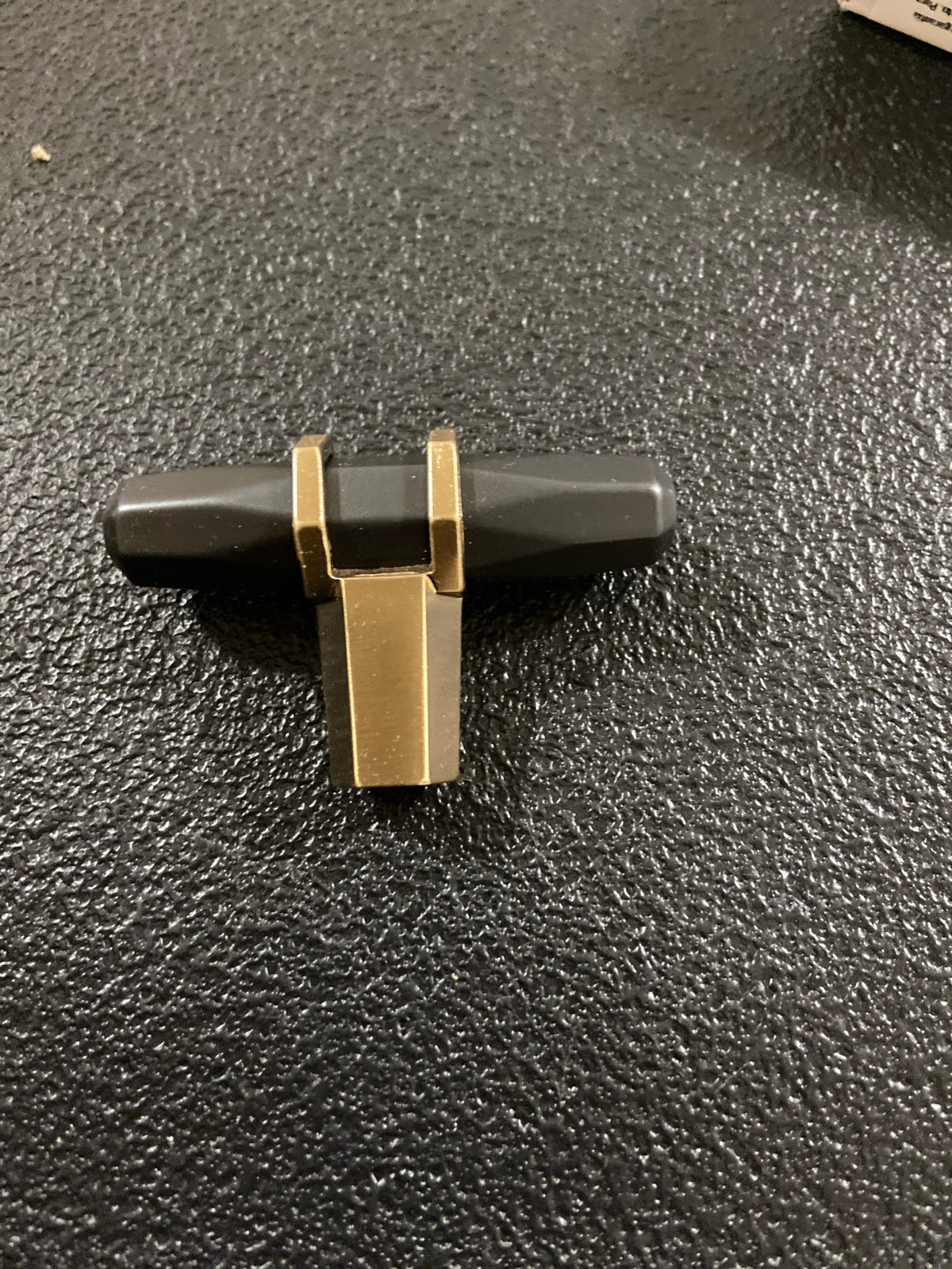 Amerock London 2-1/2 inch (64mm) Length Black Bronze/Champagne Bronze Cabinet Knob, BP36647BBRCZ