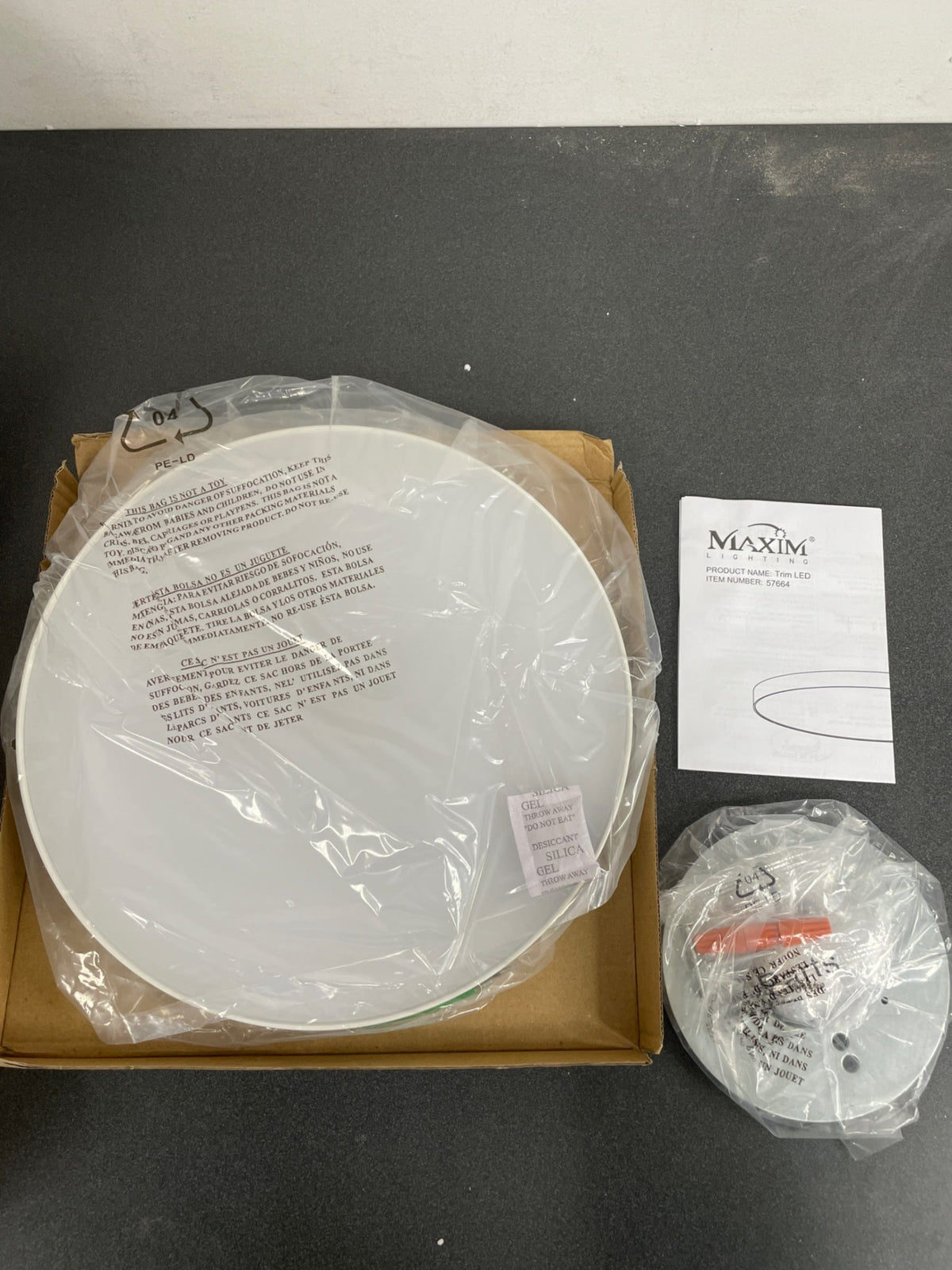 Maxim 57664WTWT 11" Wide Integrated LED Flush Mount Ceiling Fixture - White