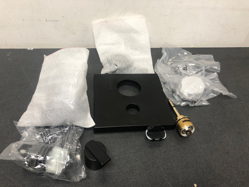 Delta T27867-BL Ara 17 Series Pressure Balanced Valve Trim with Integrated Volume Control and 3 Function Diverter for Two Shower Applications - Less Rough-In - Matte Black