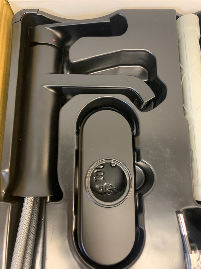 Moen 6702BL Genta LX Single Handle Centerset Bathroom Faucet with Duralast Valve Technology and Pop-Up Drain Assembly - Matte Black