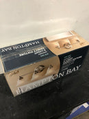Hampton bay EGM1393A-4/BN Ashhurst 3-Light Brushed Nickel Classic Traditional Bathroom Vanity Light with Frosted Glass Shades
