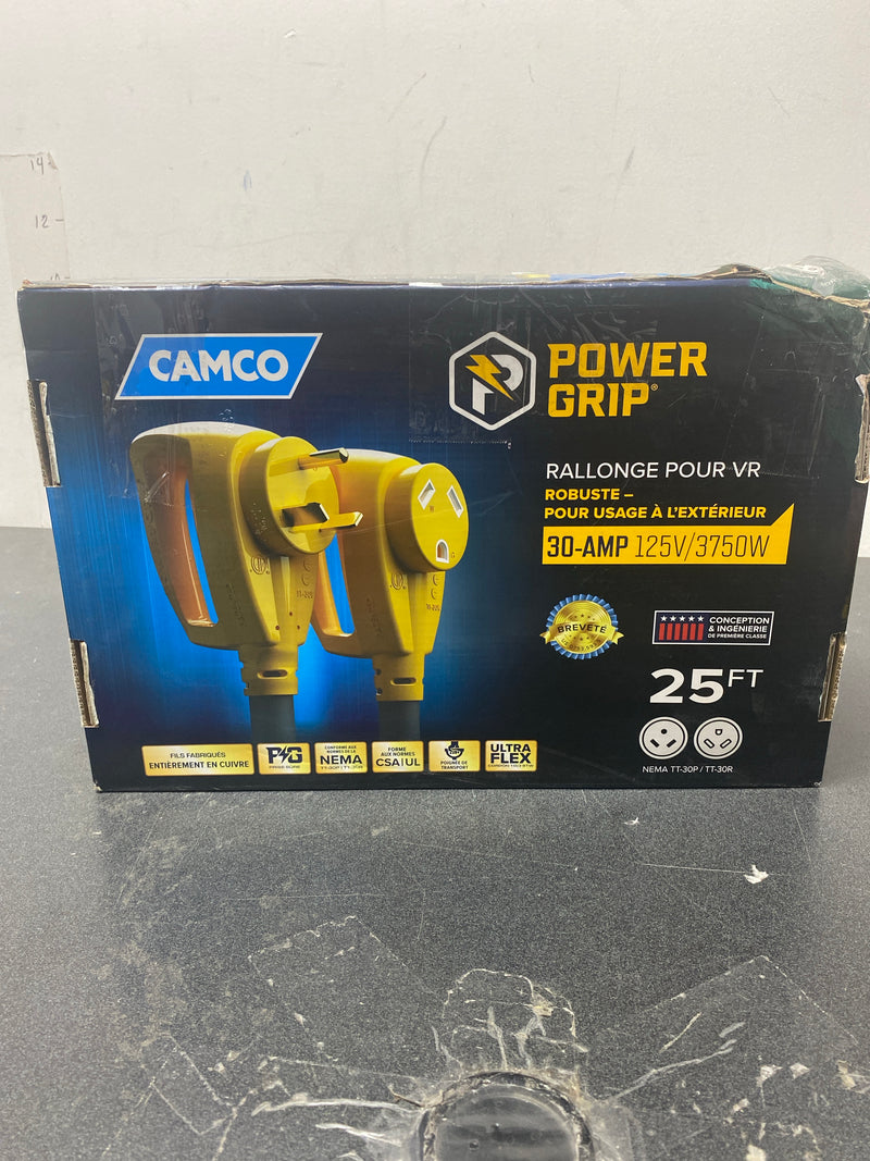 Camco 55191 25 ft. 30-Amp Power Grip Electrical Power Cord with Handle