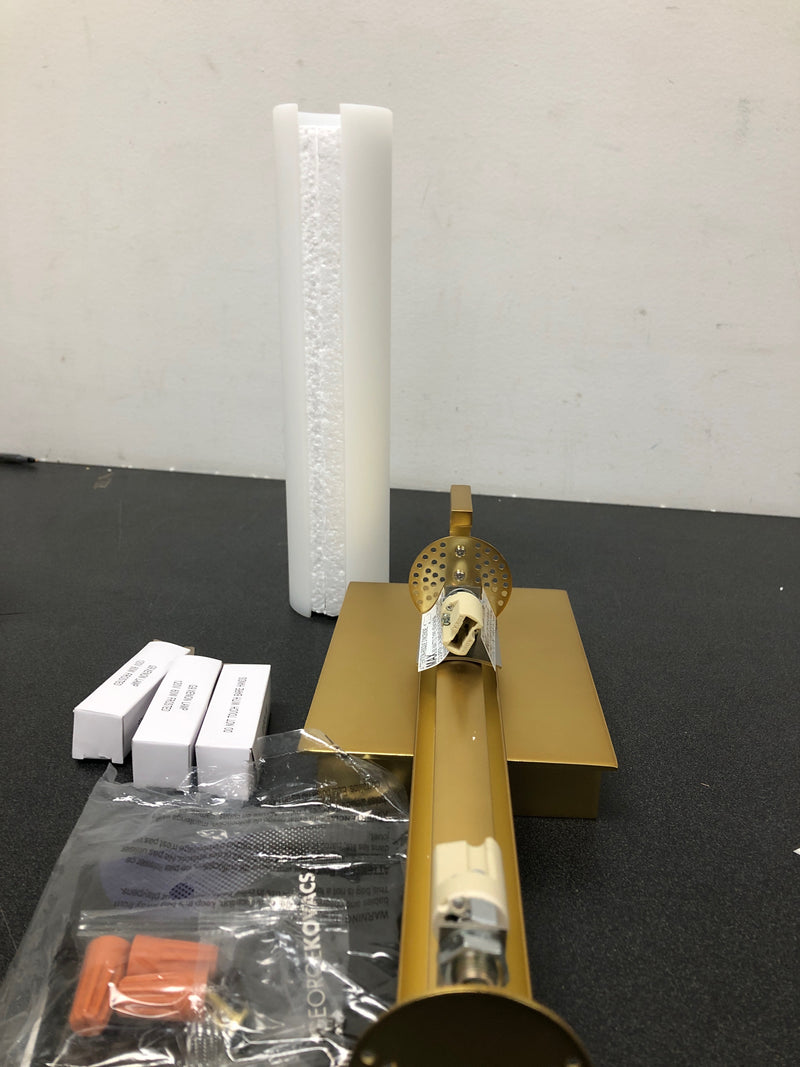 Kovacs P5040-248 Tube 2 Light 4-3/4" Wide Bathroom Sconce with Etched Opal Shade and Bulbs Included - Honey Gold