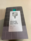hansgrohe FixFit Handheld Shower Wall Outlet 1/2-inch Thread Connection Square Modern Flush Mount in Chrome, 26455001