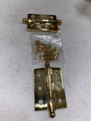 Deltana CH2015U3-UNL Solid Brass 2-Inch x 1-1/2-Inch Cabinet Hinge with Ball Tips