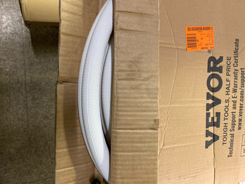 Vevor KDLJGTJ14INC1KXRQV0 Mini Split Line Set 1/4 in. and 3/8 in., 25 ft. OD Copper Pipes Tubing and Triple-Layer Insulation for Air Conditioning