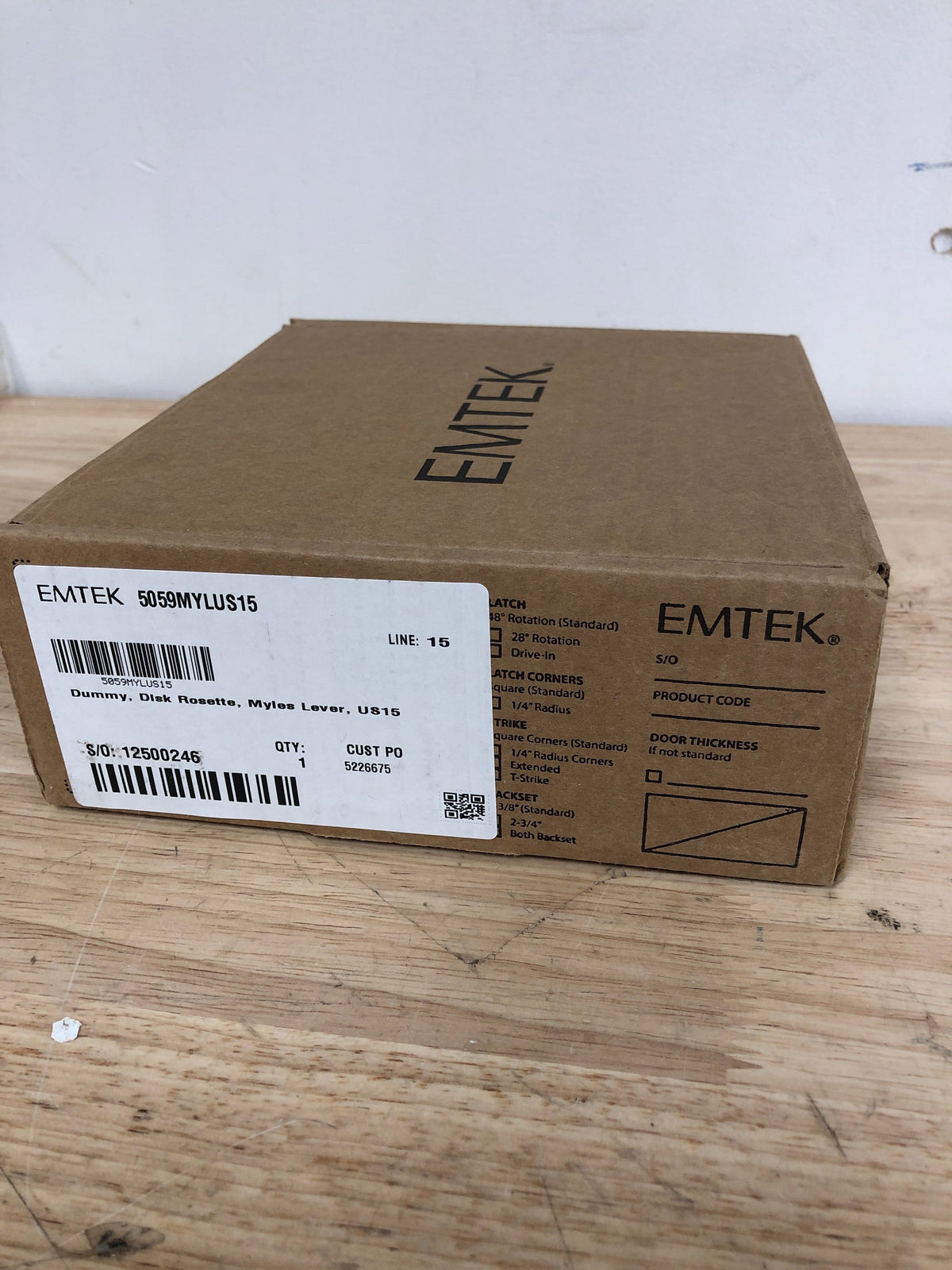 EMTEK Disk Rosette Dummy, Pair with Matching Finish Myles Lever - Choice of 7 Finishes - 5059MYLUS15 - Satin Nickel (US15)