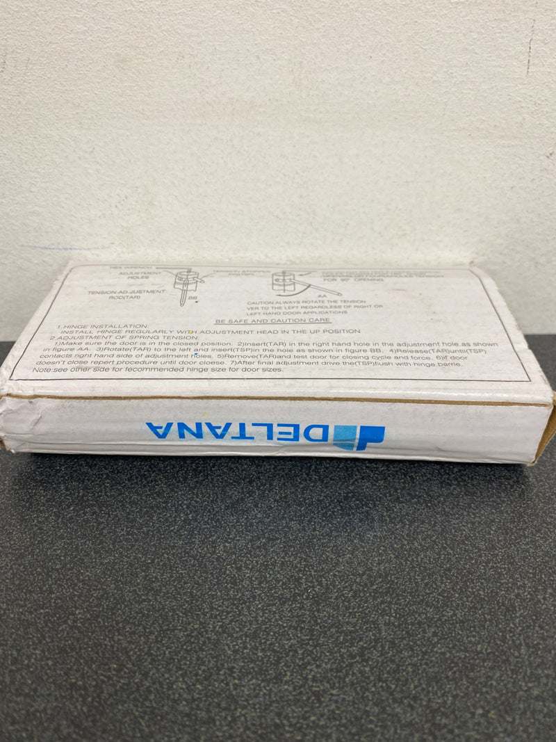 Deltana DSH4R415 4" x 4" Mortise Spring Hinge with 1/4" Radius Corners - Sold Individually - Satin Nickel